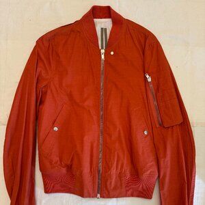 RICK OWENS FOR DRKSHDW ORANGE BOMBER JACKET NEW W/ TAGS